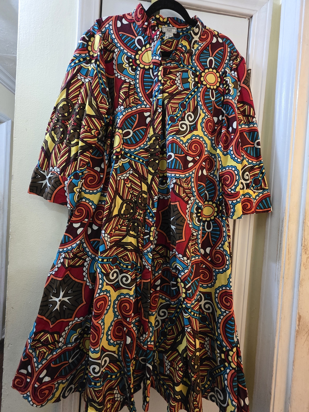 Zuri Multicolor Floral Print Dress - Vibrant Red & Yellow DOLCE VITA XL LONG